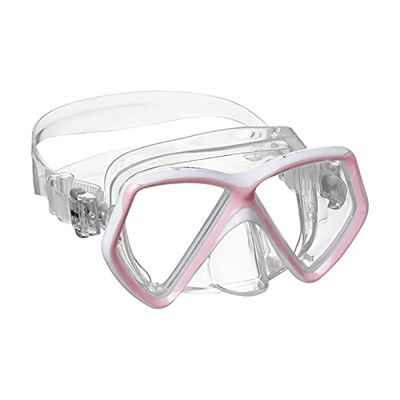 Mares Child Mask Aquazone Pirate, Child Snorkeling Mask - Unisex, Rosa / Blanco Transparente.