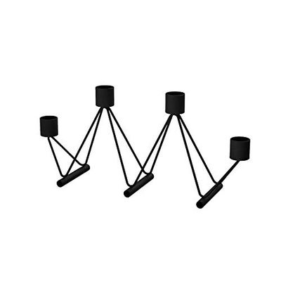Cooee Design Vinkel Black Candle Holder, Stainless Steel, Black, L : 8, W : 30, H : 13.5 cm