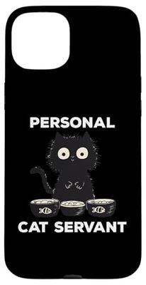 Black Cat Personal Cat Servant Funny Case for iPhone 15 Plus