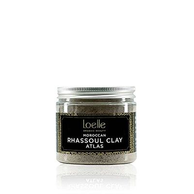 Loelle - Rhassoul Clay Powder - Create a Purifying Face Mask with this Ghassoul Soap - Moroccan Clay for Oily Hair - Natural Cosmetics - Made in Morocco (220g), Beige