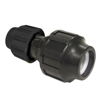 S&M 725364 – Raccordo ridotto Ø 40 mm x 32 mm | Connettore in polietilene di colore nero | Progettato come collegamento rapido per tubi di irrigazione da 40 mm e 32 mm, resiste ad alte pressioni