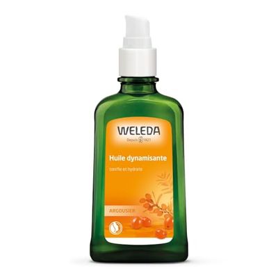 WELEDA - Huile dynamisante à l'Argousier - Tonifie et hydrate - Pour les peaux fragilisées par des conditions extérieures défavorables - NATRUE* - Bio** - Vegan*** - 100 ml