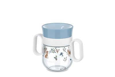Mepal 360° Trainer Cup Mio Little Dutch, Leakproof, 360° Rim for Drinking from Any Side, Easy-to-Hold Handles, Seals Automatically When Your Child Stops Drinking, 200 ml, Forest Friends