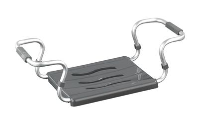 Wenko 73392500, Sedile Vasca da Bagno, Allungabile, carico Max. 120 kg, Alluminio, Argento, 55-65 x 18 x 26 cm