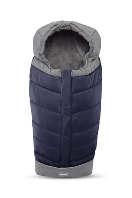 Inglesina Sac Hivernal Thermique pour Poussette, Bleu, Tissu Imperméable, Intérieur Chaud Doux et Moelleux, 47 x 95 cm