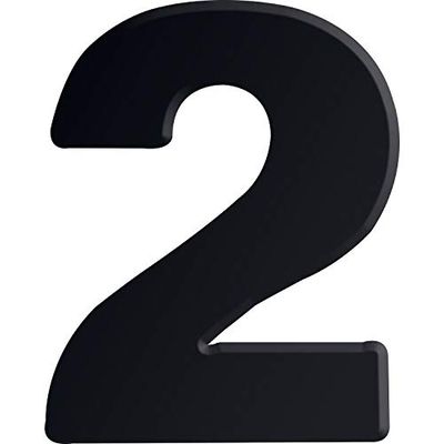 Kirsten 2 30MM Schwarz Ziffer 30 mm House Number, Black, one Size