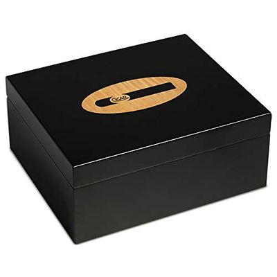 Egoist Cave A Cigares, Humidificateur Pour La Conservation Des Cigares, Capacité De 30 Cigares, Noir