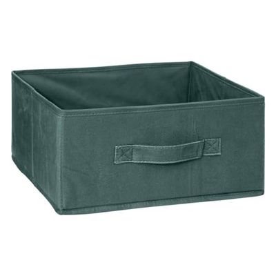 Five - Boîte de Rangement en Velours Vert Kaki 31 x 31 x 15 cm