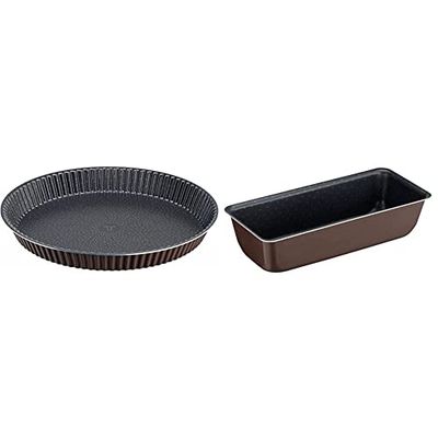 Tefal Perfectbake Moule A Tarte 27cm Aluminium 100% Recyclé J5548302, fabriqué en France & Perfectbake Moule A Cake 26cm Aluminium 100% Recyclé J5547202, fabriqué en France