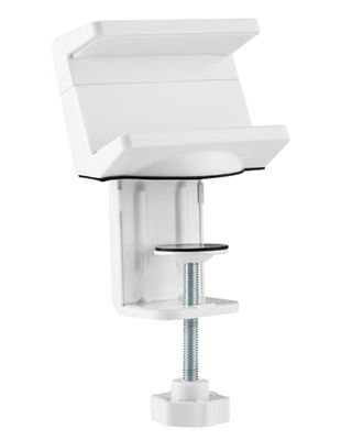MaxTrack NVZ2WL Abrazadera de Mesa para regleta de enchufes - Soporte de Mesa, para regletas o concentradores USB de 50-70 mm de Ancho, Soporte de Escritorio, Almohadillas Protectoras de Silicona,