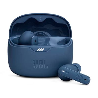 JBL Tune Beam Auricolari In-Ear True Wireless Bluetooth con Cancellazione Attiva del Rumore, Impermeabili IP54, Bassi Puri, Smart Ambient, 4 Microfoni, fino a 48 h di Autonomia, Blu