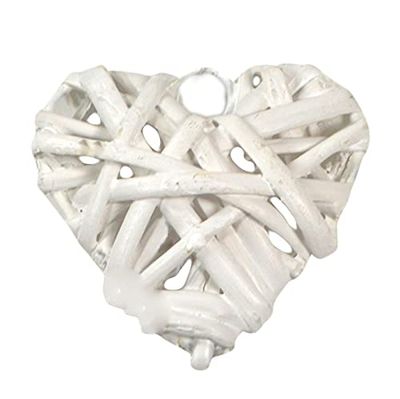 Vacchetti Cuore Vimini Intrecciato Piccolo Bianco