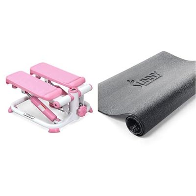 Sunny Health & Fitness P2000 Stepper Rosa per Tutto il Corpo con Schiuma e Tappetino Protettivo per Palestra, Fitness e Allenamento a Casa - N. 074-XS