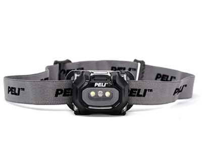 PELI 2740 Nachtzicht Vriendelijke LED Hoofdlamp, Bewezen Premium Kwaliteit voor Industrieel Gebruik, Technici en Monteurs, IPX4 Waterbestendig, Kleur: Zwart