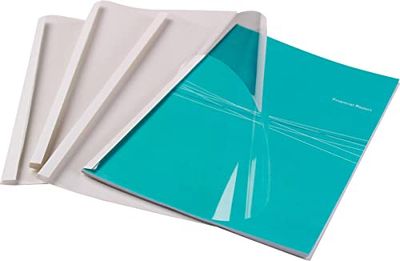 Fellowes Leonardi 53152 Termocopertine Standard, Formato 3 mm, Confezione da 100 Pezzi, Bianco
