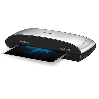 Fellowes A4-laminering, Spectra A4 för nybörjare, för 80–125 mikron lamineringsfolier, upp till A4-format, för hem/hemmakontor, inklusive 10 gratis A4-filmer