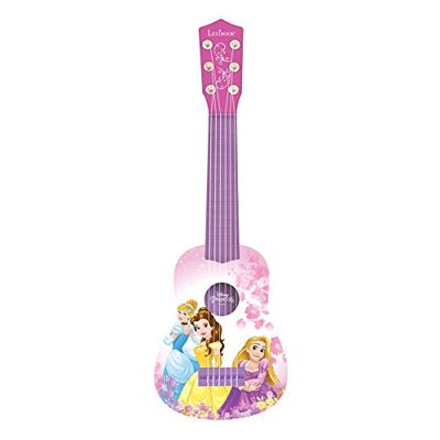 Lexibook, Disney Princesses, Ma première Guitare Acoustique, 6 Cordes en Nylon, 53 cm, Guide d'apprentissage Inclus, K200DP