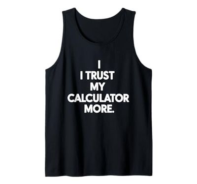 Mi fido della mia calcolatrice Più sarcasmo matematico retrò Canotta