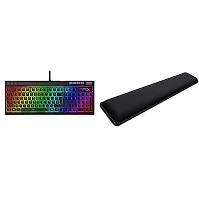 HyperX Alloy Elite 2 – Clavier de Jeu mécanique, Effets Lumineux commandés par Logiciel et Personnalisation par Macro, Touches ABS Pudding & HX-WR Wrist Rest, Noir 8,8 x 45,7 x 2,2 cm