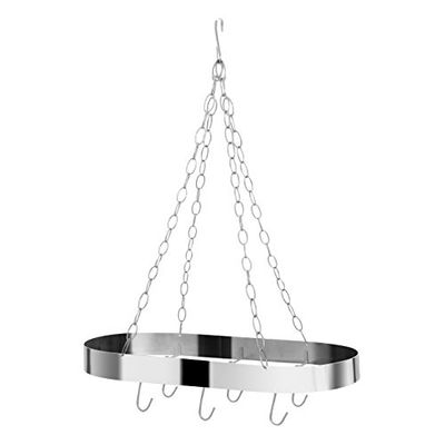 Premier Housewares Crochet Ovale de Plafond avec Crochet Chromé Chrome-Argent