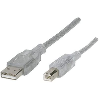 Renkforce Cable USB USB 2.0 USB-A macho, USB-B macho 1.80 m translúcido RF-4538144