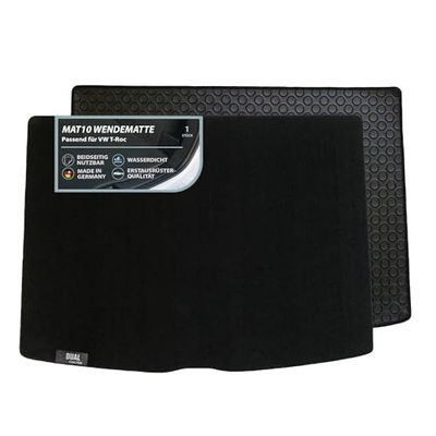 MAT10 Dual Function - Reversible Boot Mat | Suitable for VW T-ROC (VW276, Type A1) from Year of Manufacture 11/2017 | Easy Care & Waterproof Boot Protection Mat for the Car | Made in Germany