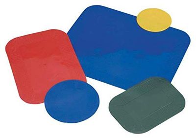 DYCEM Non Slip Rectangular Pad 35 x 25 cm, Red, Precut Adhering Pad, Grip Assistance, Non-Toxic, Prevents Objects From Sliding or Rolling, Ideal for Cups, Plates, & Eating Utensils