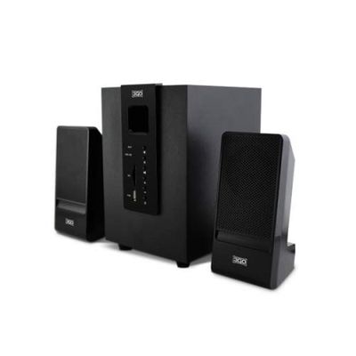 2.1 20W RMS-högtalare med Bluetooth, USB, SD, FM och PC – perfekt för ljud för evenemang, fester och hemunderhållning.