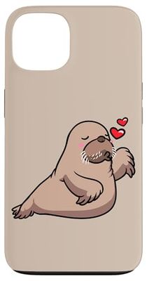 Walrus Design, trichechi, amante degli animali marini Custodia per iPhone 13