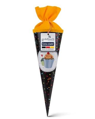 goldbuch 93 214 Party snoepzak met confetti als motief, lengte 35 cm, diameter 11,5 cm, snoepzak voor jongens en meisjes, cadeauzakje van lakkarton met viltsluiting