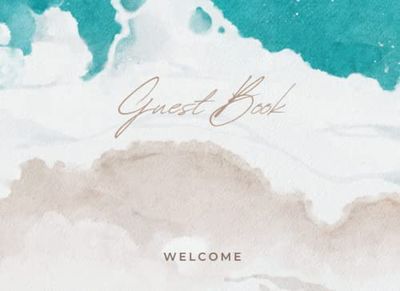 BnB Guest Book - Watercolor: Visitor Guest Book / Log Book for Travelers, Guests or Visitors Ideal for Vacation Rentals, AirBnB, Guest House, Hostels & More