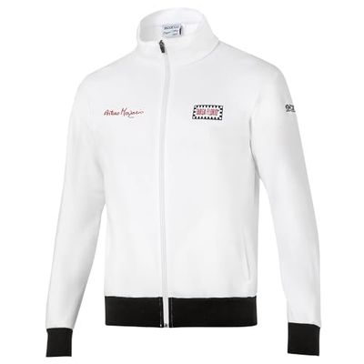 Sparco 013046AMBI0XS tröja med dragkedja marzär konst storlek XS vit