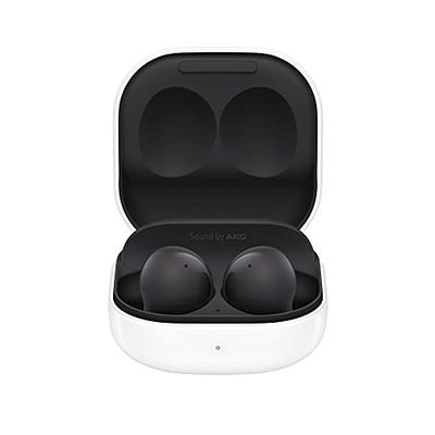 Samsung Galaxy Buds2 Bluetooth hoofdtelefoon, True Wireless, actieve ruisonderdrukking, oplaadhoes, uitgebalanceerde audio, IPx2, ergonomisch gewicht 5 g/hoofdtelefoon, zwart, 2021 [Italiaanse versie]