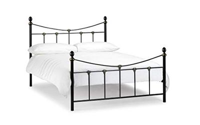 Julian Bowen Rebecca Bed, Metal, Black and Gold, King
