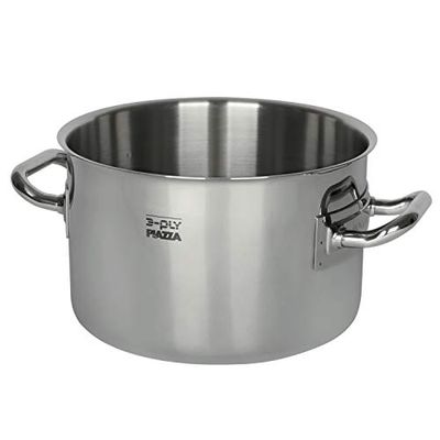 PIAZZA 110408 Casserole profonde en acier inoxydable 3 plis Capacité 0,25 l Diamètre 8 cm Hauteur 5 cm