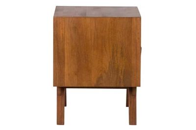 MESITA 2 PUERTAS MADERA MANGO MARRON 55x40x60 CM