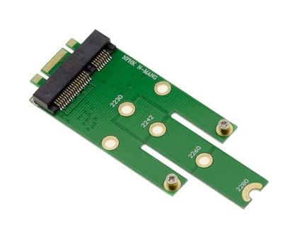 KALEA-INFORMATIQUE Adattatore mSATA miniPCIe to M.2 per montare un SSD mSATA su una porta M2 SATA B Key