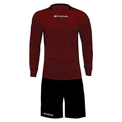 Givova KITC64, Unisex Volwassenen, Granaat-Zwart, 2XS