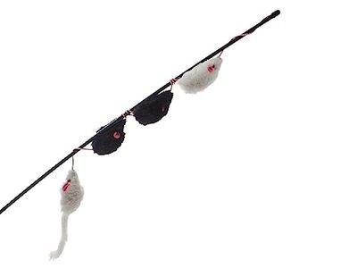 ZAMIBO Canne à pêche Famille de 4 Souris Peluche, 45 cm
