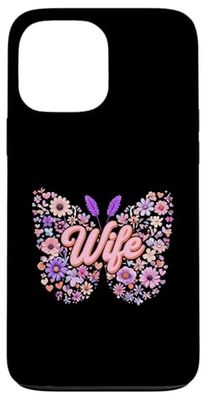 Farfalla moglie fiori carino floreale Custodia per iPhone 13 Pro Max