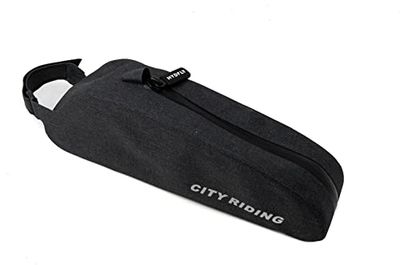 System-S Borsa da bicicletta, impermeabile, triangolare, colore nero