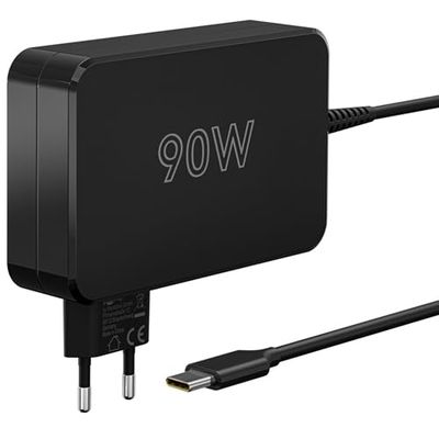 goobay 90W USB C Oplader Laptop met 1,8 m Laptop Oplaadkabel Power Delivery 90W USB C Voeding - USB C-oplader 90W met kabel en oververhittingsbeveiliging voor MacBook Pro, Lenovo ThinkPad, Chromebook
