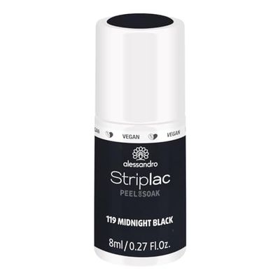 Alessandro Vernis À Ongles Led Striplac Peel/Soak Midnight Black 48-119