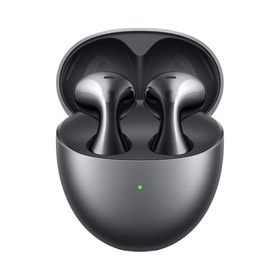 HUAWEI FreeBuds 6 écouteurs, Conception Confortable et ajustée, Conception Confortable et ajustée, Appels clairs et Stables, Open-fit ANC, Jusqu'à 36 Heures d'autonomie, IP54, iOS & Android, Noir
