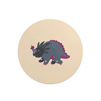 Questo Casa, Tapis de Souris Rond imprimé numérique avec Fond antidérapant pour Bureau et Maison Diamètre 22 cm
