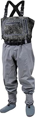 FROGG TOGGS Herr Hellbender andningsbar strumpfotsfiske bröstvadare, Realtree fiske/aspekt kol, M