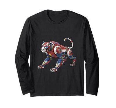 Futuristic Robotic Panther Mech Design Long Sleeve T-Shirt