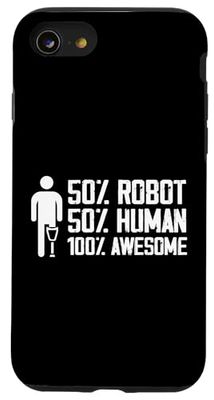 50% Robot 50% Humano 100% Impresionante Prótesis de pierna tropezada Carcasa para iPhone SE (2020) / 7 / 8