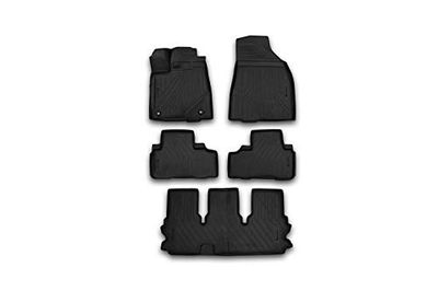 Element Tappetini in Gomma 3D su Misura per Toyota Highlander 2014-> 5 pez.