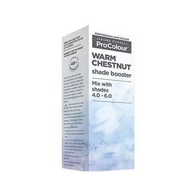 Jerome Russell ProColour Shade Booster Warm Chestnut – Professional Hair Colour Booster to Control & Customise Hair Colour for a Warmer Brunette Finish
